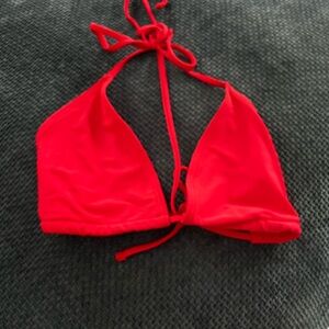 Vibrant Red Bikini Top